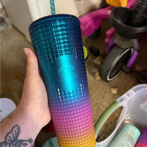 Starbucks Gradient Tumbler with Blue, Pink, and Yellow